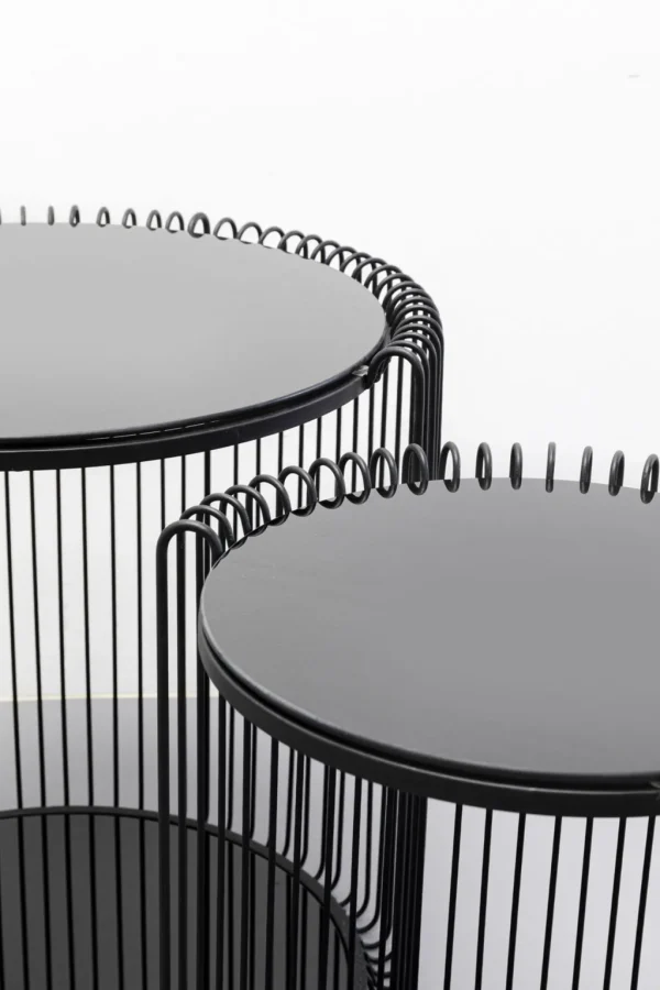 Sohvapöydät>KARE Design Wire Double Sivupöytä, Musta (2/Setti)