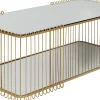Sohvapöydät>KARE Design Wire Double Sohvapöytä Messinki 120x60cm