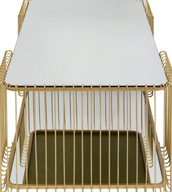 Sohvapöydät>KARE Design Wire Double Sohvapöytä Messinki 120x60cm