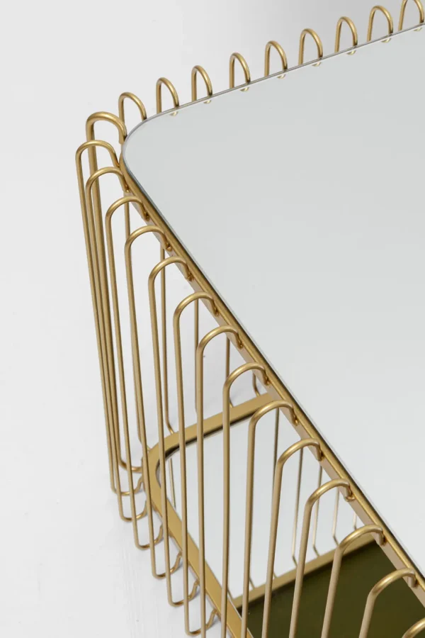 Sohvapöydät>KARE Design Wire Double Sohvapöytä Messinki 120x60cm