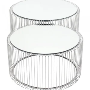 Sohvapöydät>KARE Design Wire Sohvapöytä Hopea (2/Setti)