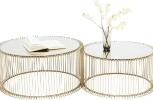 Sohvapöydät | Olohuone>KARE Design Wire Sohvapöytä, Messinki (2/Setti)