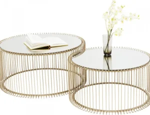 Sohvapöydät | Olohuone>KARE Design Wire Sohvapöytä, Messinki (2/Setti)