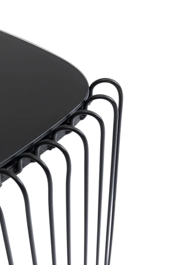 Sohvapöydät | Olohuone>KARE Design Wire Triangle Sivupöytä, Musta (2/Setti)