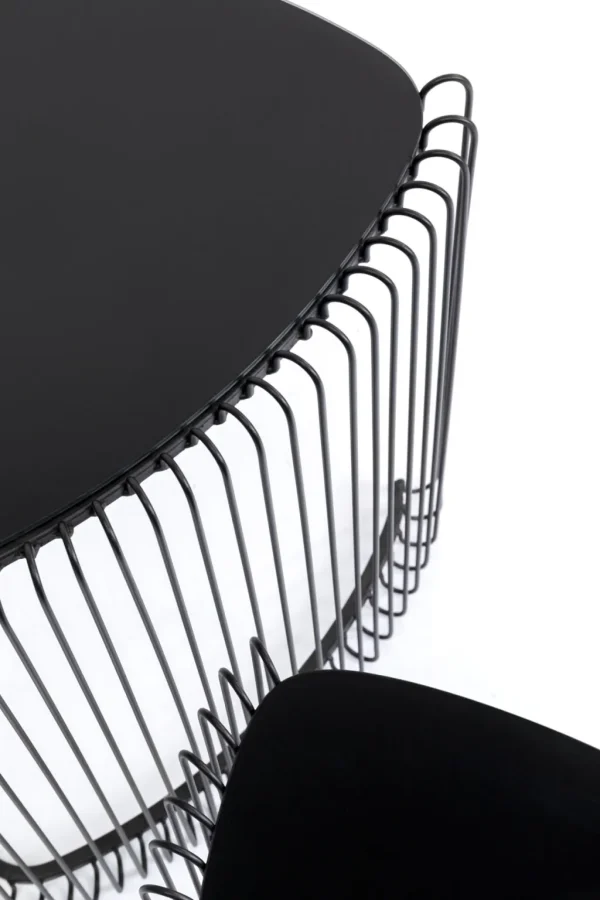 Sohvapöydät | Olohuone>KARE Design Wire Triangle Sivupöytä, Musta (2/Setti)