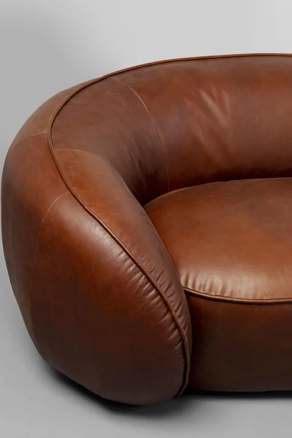 Lepotuolit>KARE Design Wonder Recamiere Sohva, Lepotuoli, Nahkaa Ruskea 252cm