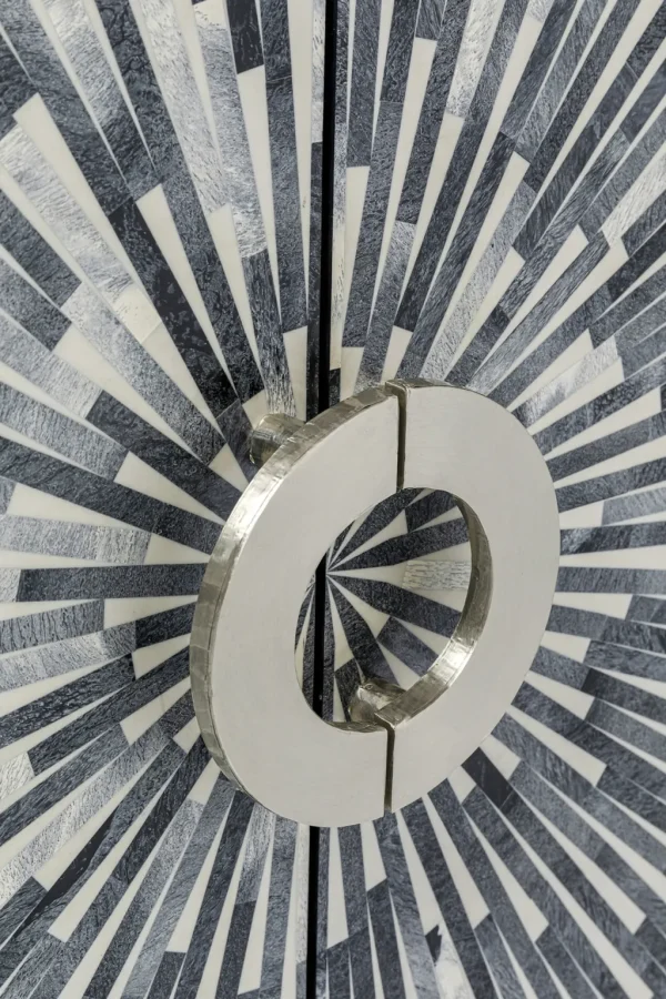Baarit>KARE Design Zoom Baarikaappi - Pyöreä Muoto, Mustavalkoinen 100x160cm