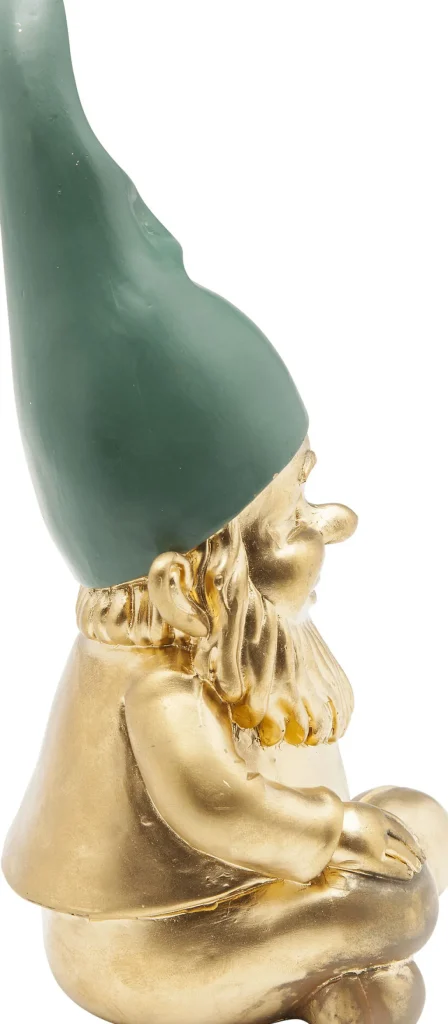 Koriste-Esineet>KARE Design Zwerg Sitting Istuva Tonttu - Kulta, Vihreä 19cm